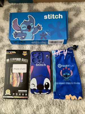 Linda Funda Silicona Suave Puntada iPhone 15pro con Protector de Pantalla HD Bolsa de Almacenamiento Foto 1 de 4