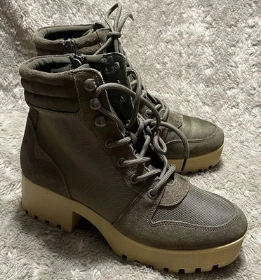 Steve Madden Greater Olive Combat Senderista Plataforma Taco Suela Mujer Talla 8.5M Foto 1 de 4