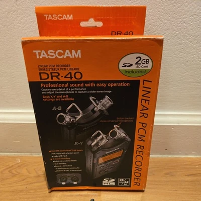Grabadora PCM lineal Tascam DR-40 ¡TOTALMENTE NUEVA ENVÍO GRATUITO!! Foto 1 de 4