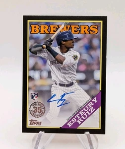 Esteury Ruiz 2023 Topps Baseball 88BA-ERZ Black 1988 Retro Auto RC #d/199 - Picture 1 of 2
