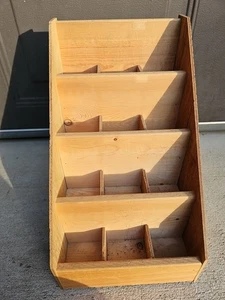 Store Display For Up To 5.5"  tall Items Wood 9x12x14" Holds 12 Assorted Slot - Picture 1 of 8