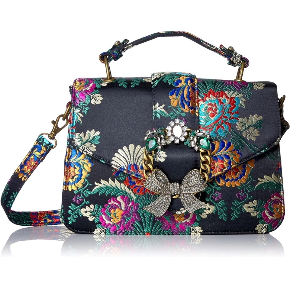 Aldo Telewen верхняя ручка сумка с цветочным дизайном и заявление брошь - Изображение 1 из 4