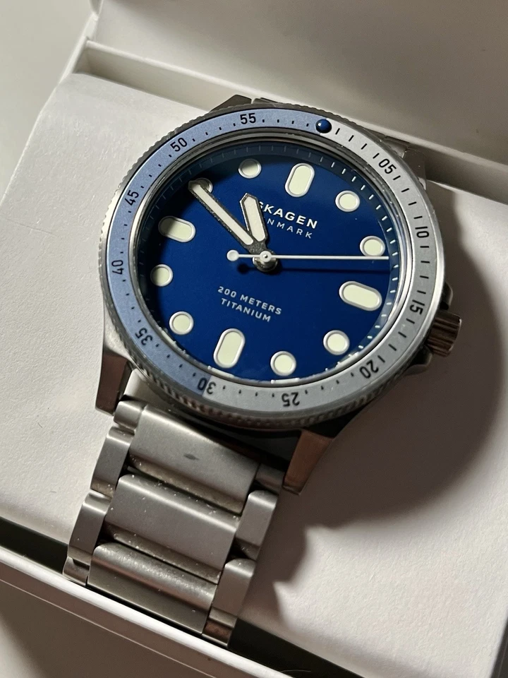 Reloj Skagen Fisk Titanio Hombre Estilo Buceo Azul EDICIÓN LIMITADA SKW6717 Foto 1 de 4