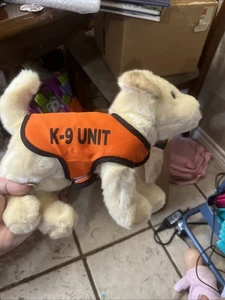 Douglas Puppy Plush Dog Yellow Lab Golden Retriever K-9 Unit 12 Inch Cuddle Toys - Picture 1 of 3