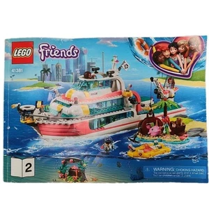 1x Lego Bauanleitung Buch 2 Friends Rettungsmissionsboot Schiff 41381 - Picture 1 of 16