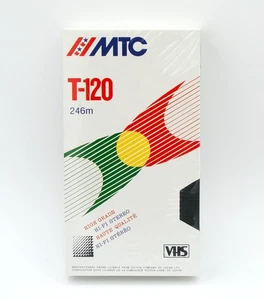 Vintage MTC T-120 VHS Leer Video Cassette Tape HiFi Stereo Sealed 246m SP/LP/E - Bild 1 von 6