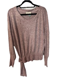 Anthropologie Saturday Sunday Payton Brushed Fleece Side Tie Sweater Size XS - Picture 1 of 7