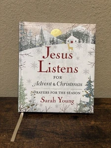 Jesus Listens Advent and Christmas Prayers For The Season Sarah Young Brand New - Foto 1 di 5