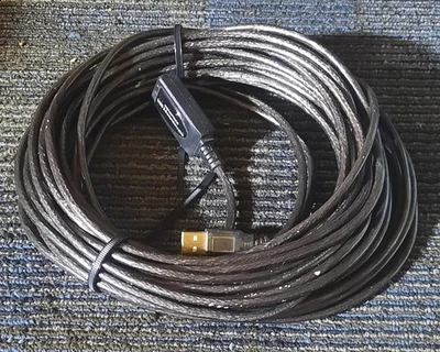 MONOPRICE USB 2.0 Cable Extension A Male to Female 49FT, Used - Image 1 of 4