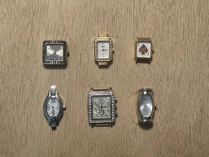 Lot 6 Ladies Fashion Quartz Watch Heads Vintage Style Jewelry Craft - For Parts - Picture 1 of 13