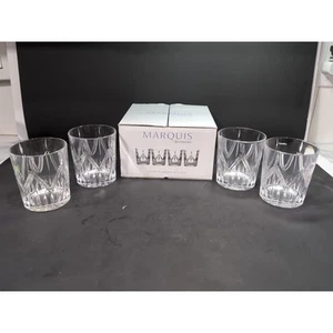 Marquis Waterford Lacey Tumblers Set, Old Fashioned Glasses, Crystal 4" Set of 4 - Picture 1 of 14
