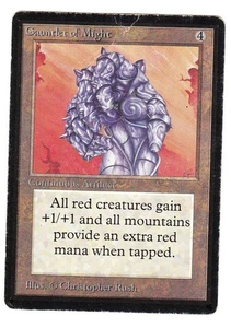 MTG Beta Gauntlet of Might (English Cracked Inked) - Picture 1 of 9