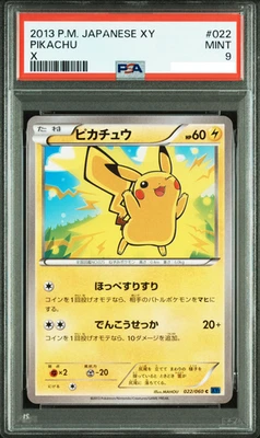 2013 POKEMON JAPANESE XY #022 PIKACHU X PSA 9 MINT - Image 1 of 4