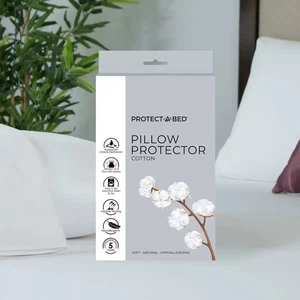 Protect-A-Bed Cotton Pillow Protector 75 x 50 cm, 2 Pack - Picture 1 of 6