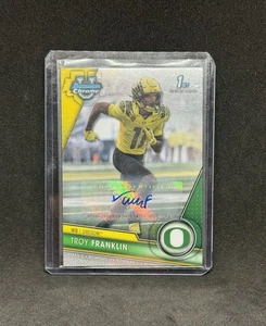 Troy Franklin 2023 Topps Bowman U Chrome Football 1st Auto #112 Oregon Broncos - Picture 1 of 2