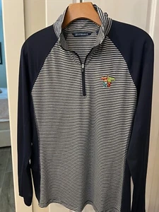Cutter & Buck Women's Black/Stripe 1/4 Zip Pullover Top Size M - Picture 1 of 5
