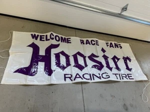 Large HOOSIER Tire Auto Drag Racing Race Track Sponsor Banner Gas Oil Sign - Picture 1 of 1