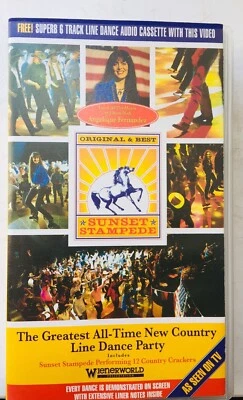 Sunset Stampede New Country Line Dancing VHS Video Tape - Image 1 of 3