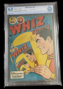 Whiz Comics #91 1947 CBCS 6.5 C/OW PGS Fawcett Comic Capt. Marvel Infinity Cover - Bild 1 von 6