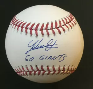 Johnny Cueto signed Baseball Inscribed Go Giants Auto Autograph Steiner COA 1 - Picture 1 of 6