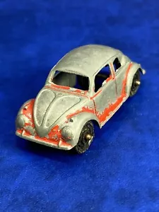 Vtg Unbranded Diecast Metal Volkswagen Beetle Bug Red 2.25 Inch Car A - Picture 1 of 12