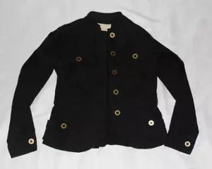 Chaqueta Michael Kors Mujer S/P Negra Algodón Denim Botón Damas* - Imagen 1 de 6