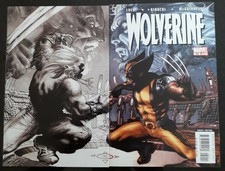 WOLVERINE #50 (2007). REGULAR BIANCHI + B&W VARIANT WRAPAROUND COVERS SET. NM.