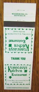 IRISH PUB MATCHBOOK MATCHCOVER: KENNEAVY'S KITCHEN (SISTER BAY, WISCONSIN) -E8 - Picture 1 of 1