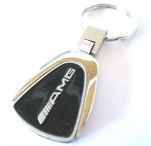 AMG MERCEDES KEY CHAIN RING FOB CLA45 GLC EQS EQE C E GLE CLASS 2024 2025 BLACK - Picture 1 of 1