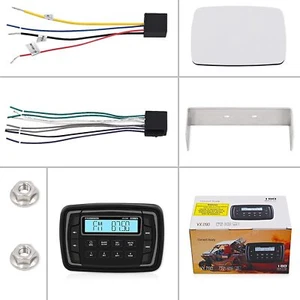 Heridio Marine Radio Estéreo AM FM Impermeable Estéreo Bluetooth Barco Carro Receptor - Imagen 1 de 9