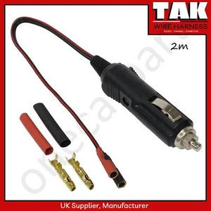 Car Cigarette Lighter Power Socket 2m Male Plug with Leads & Connectors - CF18 - Picture 1 of 5