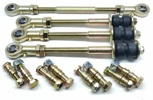 REAR +FRONT EXTENDED THREADED ADJUSTABLE SWAY BAR LINKS KIT FOR NISSAN PATROL GU - Picture 1 of 1