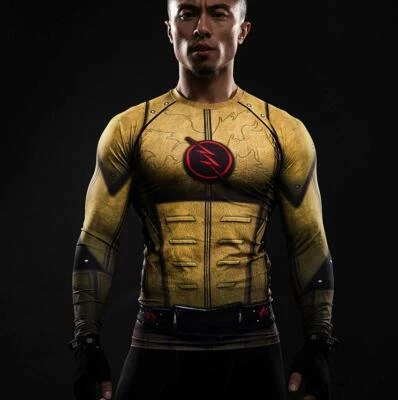 The Flash Hunter Zoom Camisetas Raglán Manga Larga Juegos con disfraces Disfraz Amarillo Foto 1 de 4