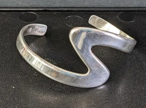 VINTAGE MODERNIST STERLING SILVER TAXCO CUFF BRACELET 24.4 GRAMS SIGNED 3 - Picture 1 of 7