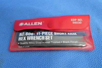 Allen No.606 Short Arm Hex Wrench Set 11 Piece (USA Made) - Image 1 of 2