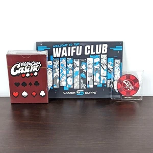 GamerSupps Waifu Club PLAYING CARDS and POKER CHIP - NEW SEALED - FREE SHIP - Picture 1 of 6