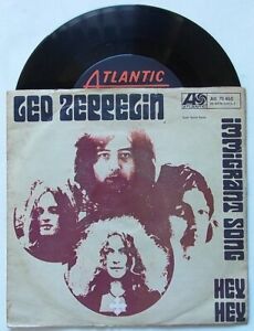 7" Vinyl Single : LED ZEPPELIN 'Immigrant song' + 'Hey Hey' - Atlantic - 1970