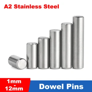 Stainless Steel Dowel Pins Parallel Pins 1mm 2mm 3mm 4mm 5mm 6mm 8mm 10mm 12mm - Picture 1 of 8