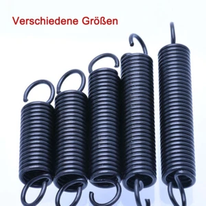 2 Stück Schwarz Zug Federn öffnen Haken Draht Durchmesser 1.5mm 2mm Federn Stahl - Picture 1 of 4