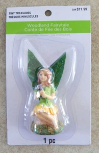 New Tiny Treasures Woodland Fairy Garden Fairy Figurine Statue Green Leaves - Picture 1 of 3