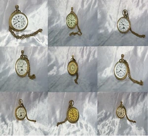 Messing Taschenuhr mit Kette verschiedene Modelle aus batteriebetriebener Taschenuhr - Bild 1 von 19