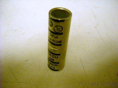 New Penn-Union 2" Copper Crimp Splice, BUC-2/0, Black B-13 - Image 1 of 4