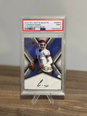 2023 Cameron Ward Auto Wild Card Matte Silver Blue /10 #MX-PA Titans PSA 9 - Image 1 of 2