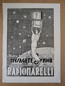 clipping Adversiting Radioi Marelli Pubblicitario Rivista anni 30 cm 40 x 28 - Imagen 1 de 1