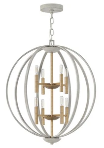 Hinkley Lighting 3468 Grey Euclid 8-Light 33"H Chandelier - Picture 1 of 4
