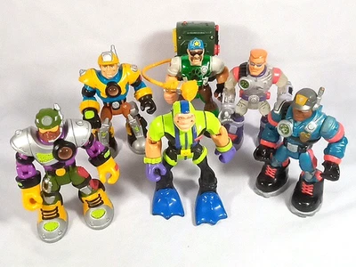 Lot Of 6 Rescue Heroes 1999-2001 6" Action Figures Mattel/Fisher Price - Image 1 of 4