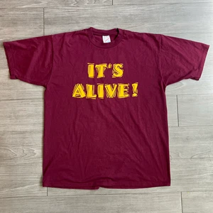 Vintage 90s Central State University Ohio Burgundy Double Sided T-Shirt Size XL - Picture 1 of 4