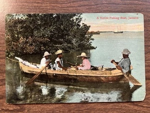Ein einheimisches Fischerboot, Jamaika, BHI Souvenir Postkarte ~ unbespielt, DB - Bild 1 von 2