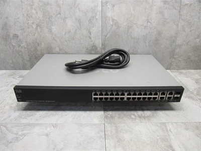 Cisco SF300-24PP 24-Port 10/100 PoE+ Managed Network Switch SF300-24PP-K9 - Image 1 of 4