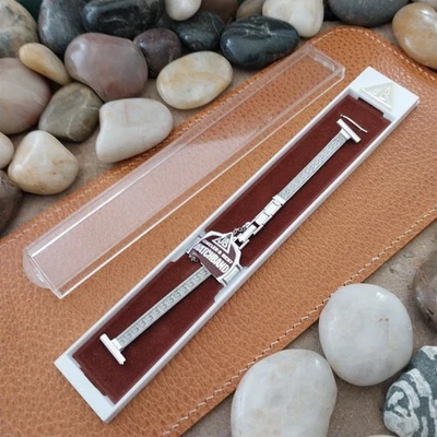 Correa de reloj vintage de malla llena de oro blanco de 1/2" JB Champion para damas sin usar años 60 Foto 1 de 4